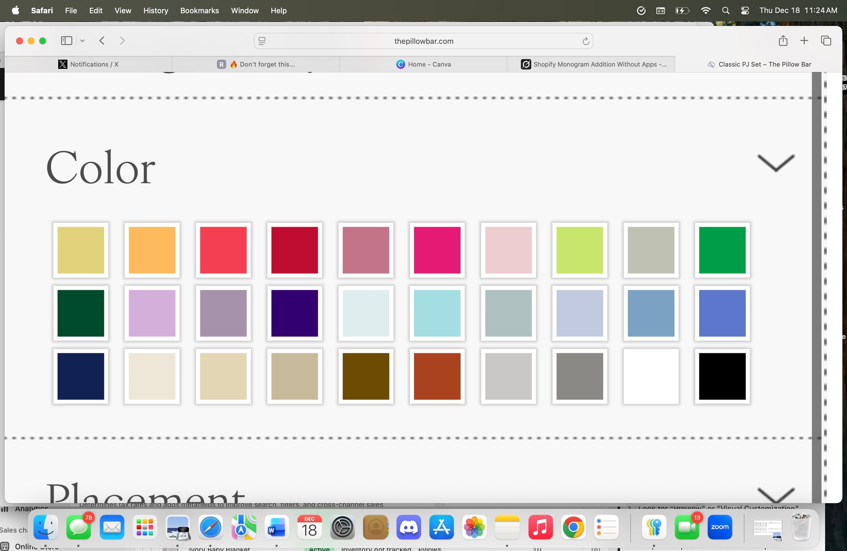 Standard Size Pillow