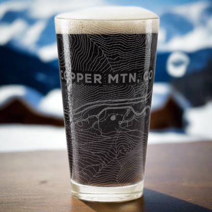 COPPER MTN, CO Pint Glass by Lumengrave