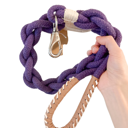 A cotton rope dog leash, handwoven with care. Durable and stylish for your furry friend.