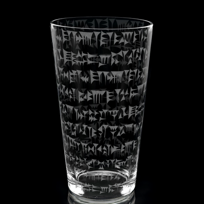 CUNEIFORM Pint Glass by Lumengrave