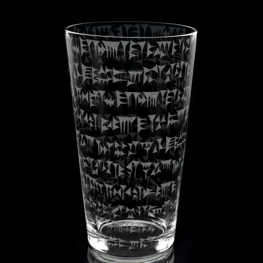CUNEIFORM Pint Glass by Lumengrave