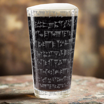 CUNEIFORM Pint Glass by Lumengrave