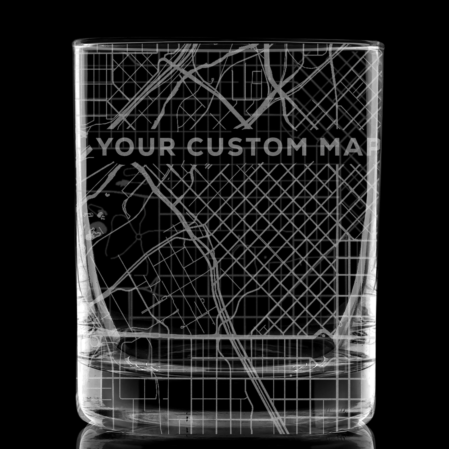 CUSTOM MAP Whiskey Glass by Lumengrave