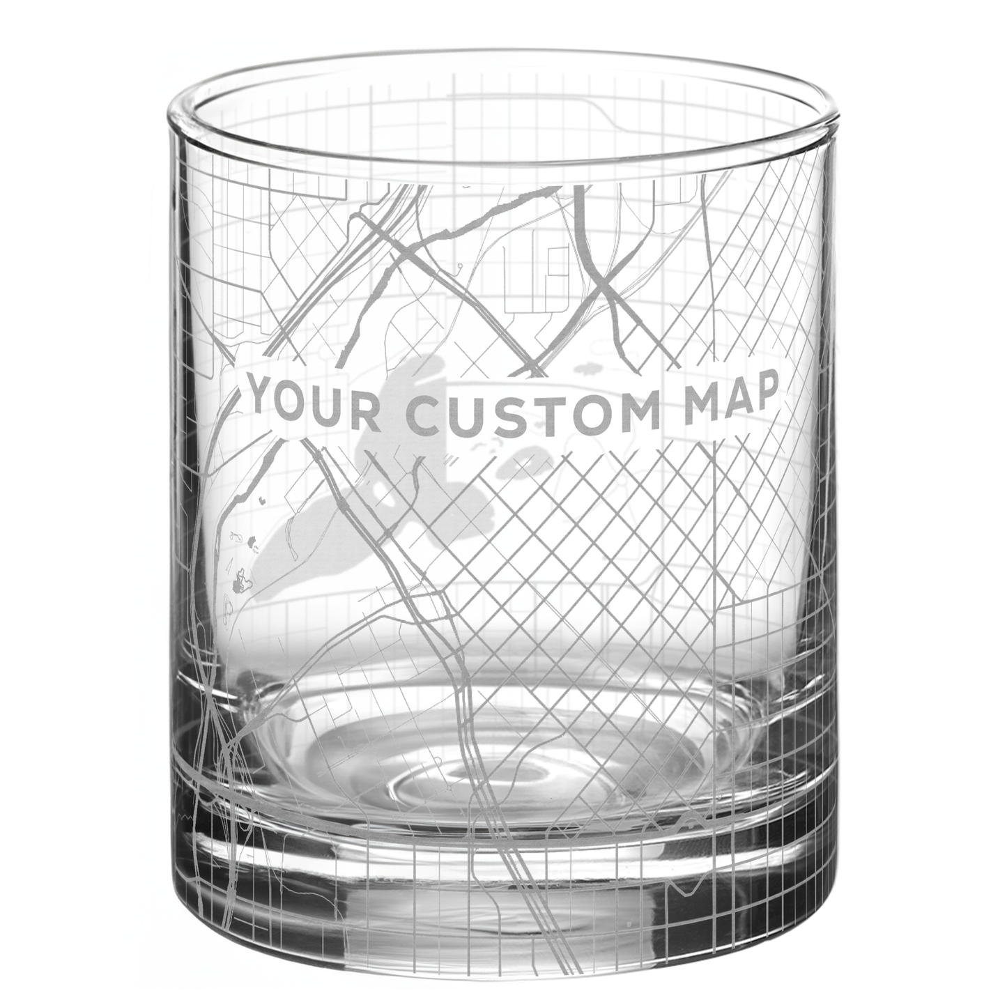 CUSTOM MAP Whiskey Glass by Lumengrave