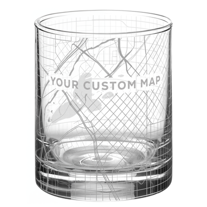 CUSTOM MAP Whiskey Glass by Lumengrave