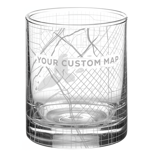 CUSTOM MAP Whiskey Glass by Lumengrave