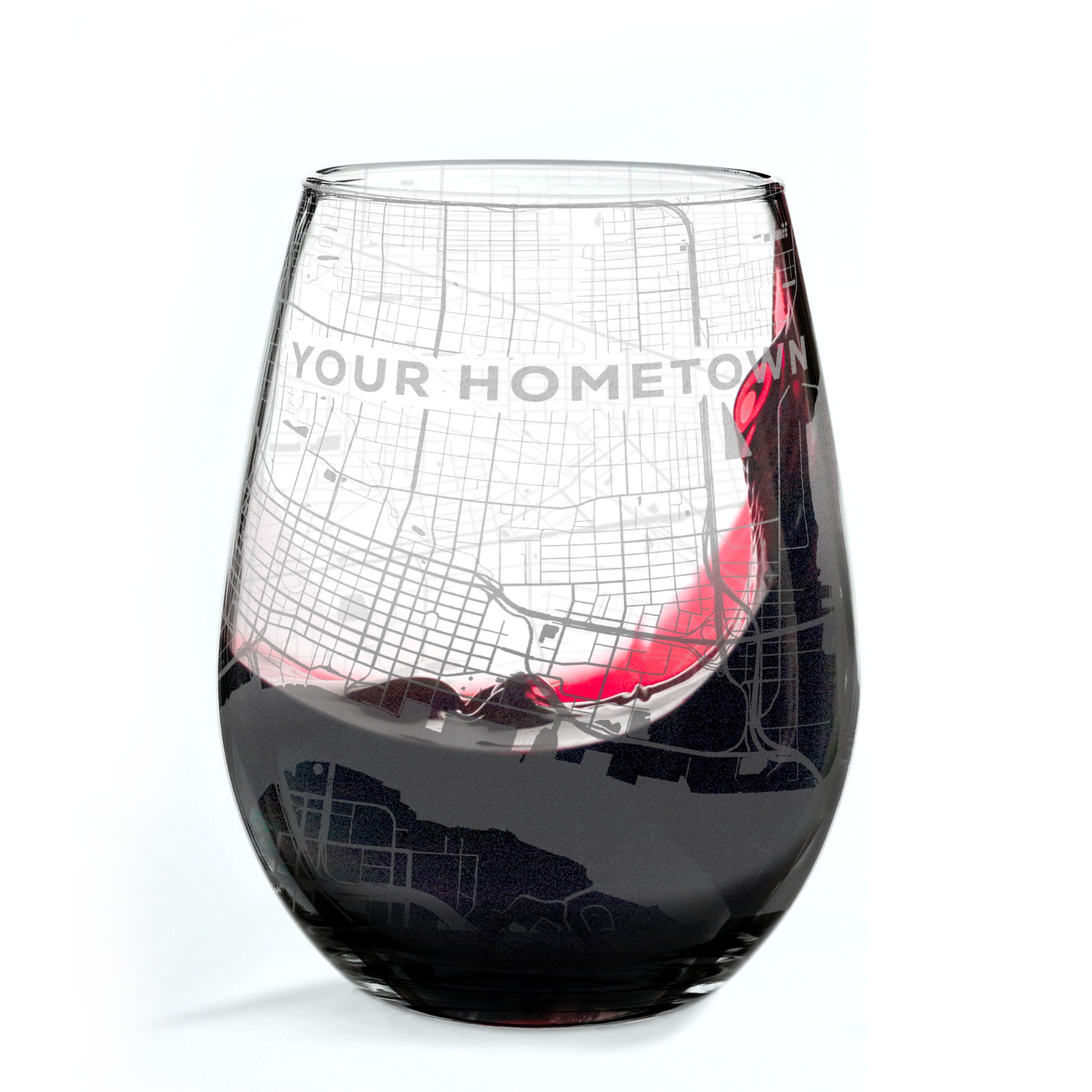 CUSTOM MAP Wine Glass by Lumengrave
