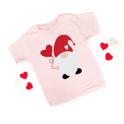 Balloon Heart Gnome | Toddler Short Sleeve Crew Neck by The Juniper Shop