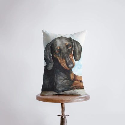 Watercolor Dachshund Throw Pillow