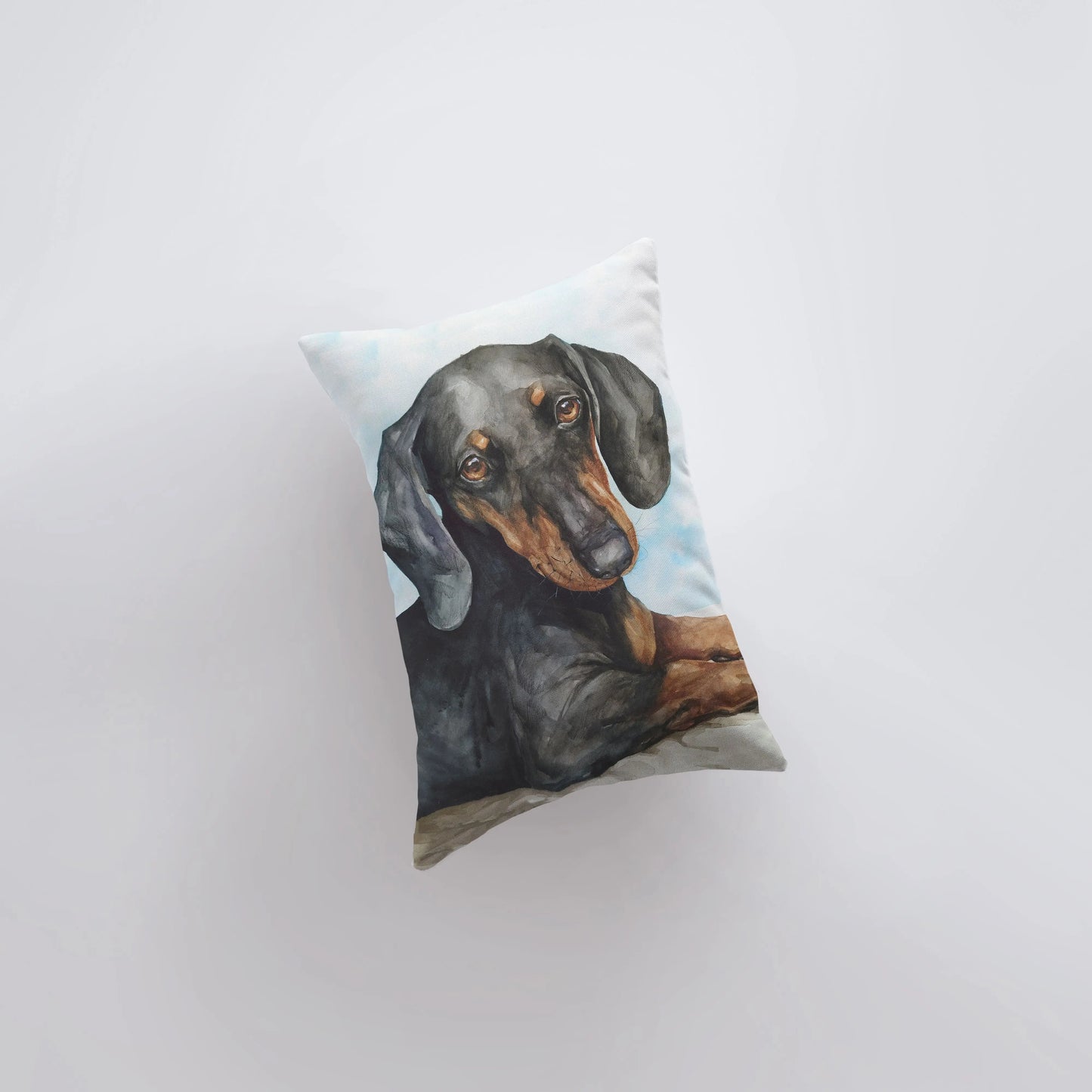 Watercolor Dachshund Throw Pillow