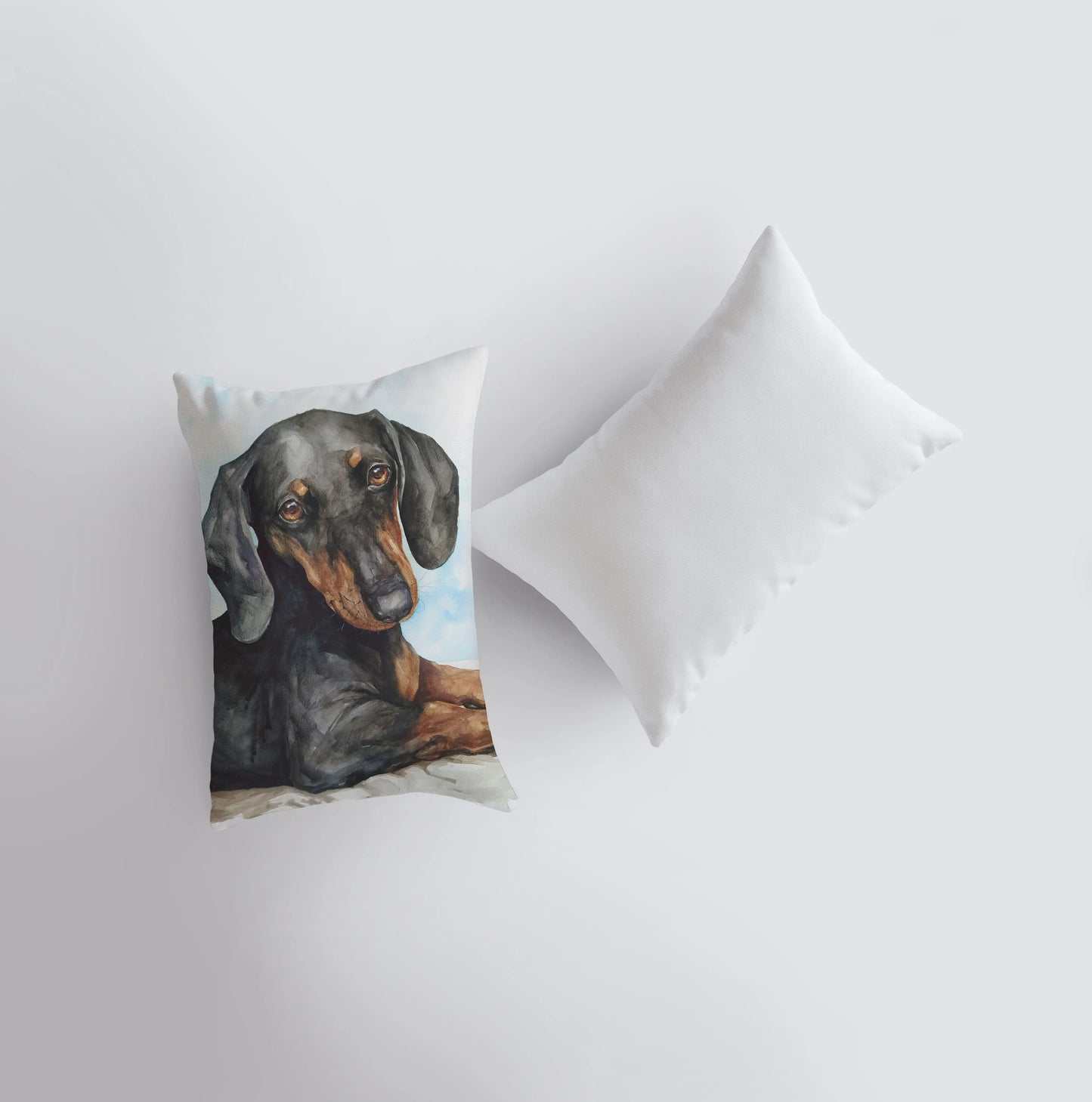 Watercolor Dachshund Throw Pillow