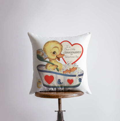 Dear Granddaughter on Valentines Throw Pillow