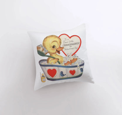 Dear Granddaughter on Valentines Throw Pillow