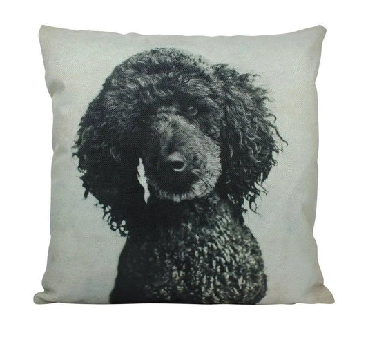 Black Poodle Throw Pillow