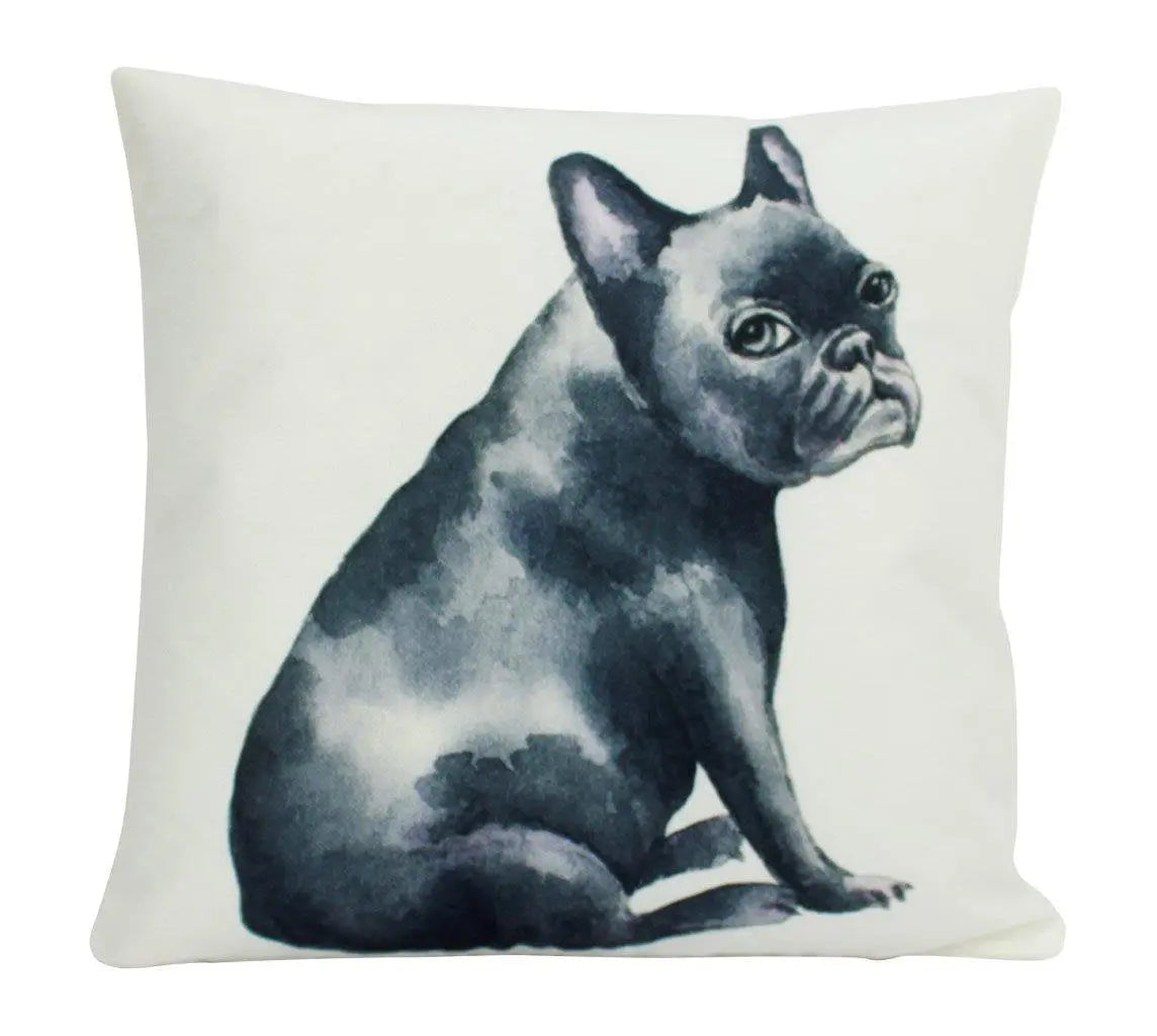 French Bulldog Black Throw Pillow