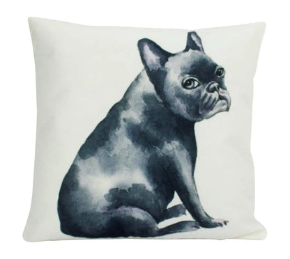 French Bulldog Black Throw Pillow