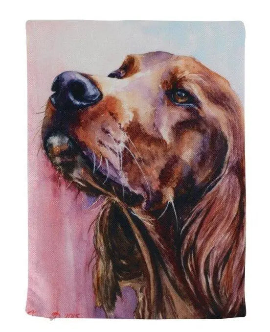 Irish Setter Watercolor Throw Pillow