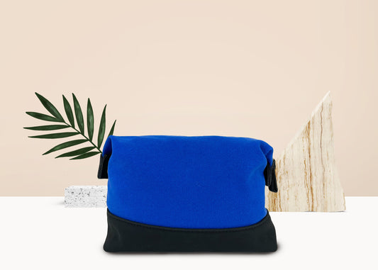 Travel Toiletry Bag - Eternal Optimist in Cobalt Blue by FourFour Co