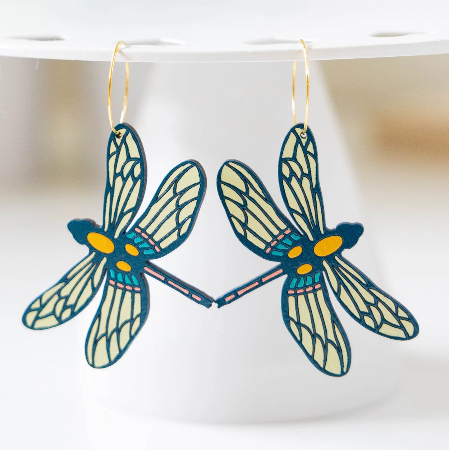 70s Dragonfly Hoops by LE CHIC MIAMI