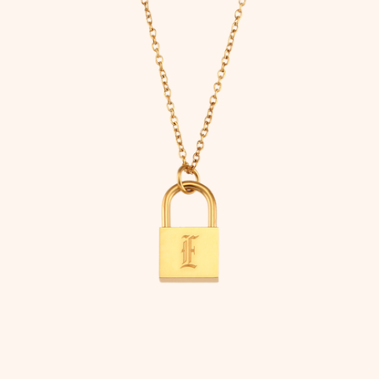 Initial Lock Necklace