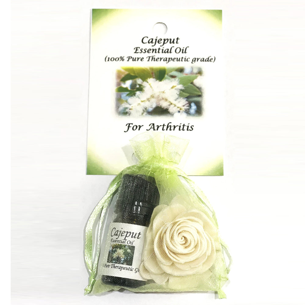 Cajeput Essential Oil with Beautiful Diffuser Flower 5ML by Peacefful Intentions