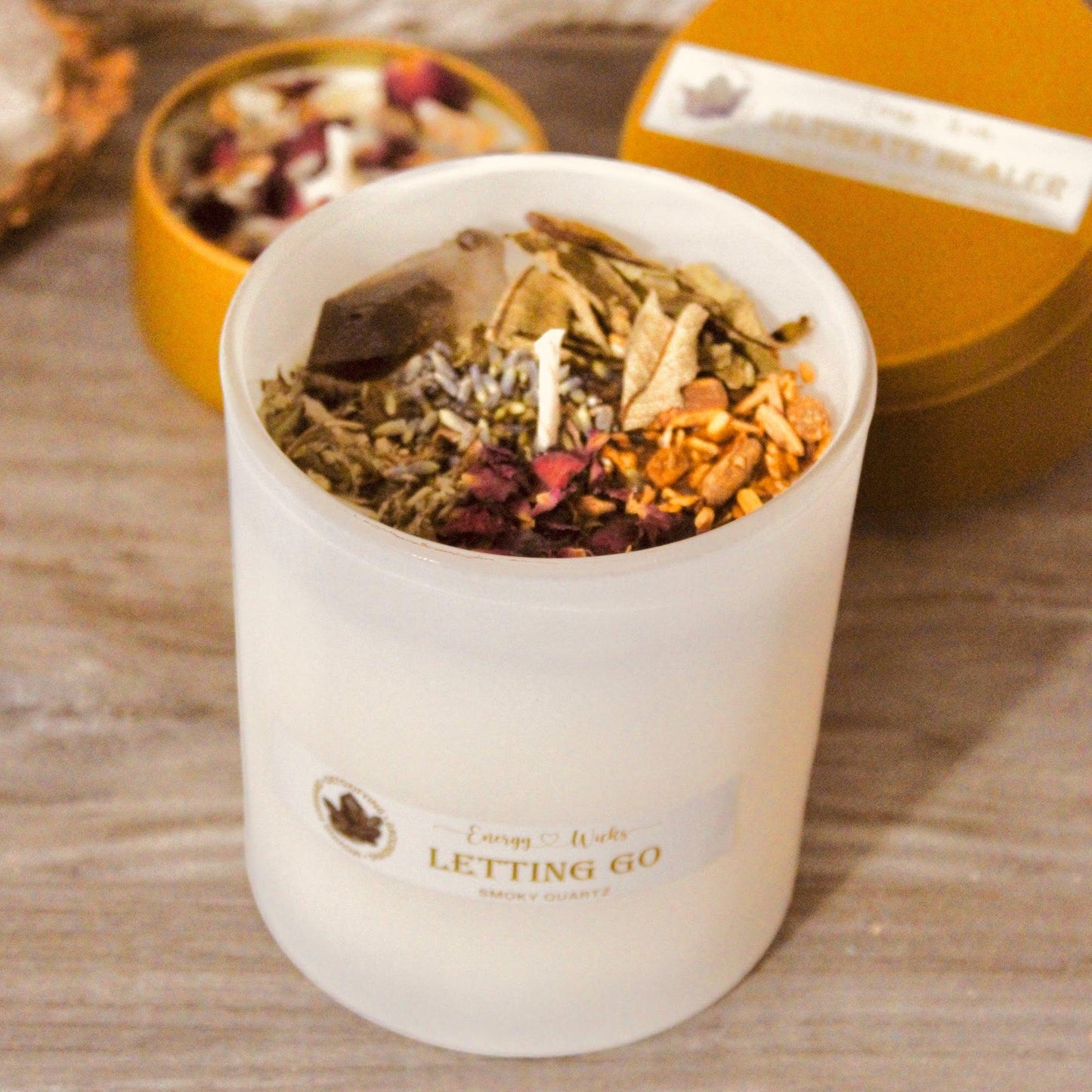 Letting Go Crystal Candle – Healing Candle for Emotional Release