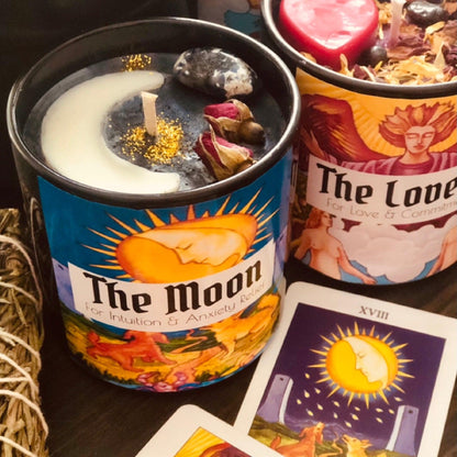 The Moon Tarot Candle – Mystical Scented Candle for Intuition & Self-Reflection