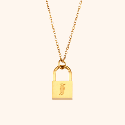 Initial Lock Necklace