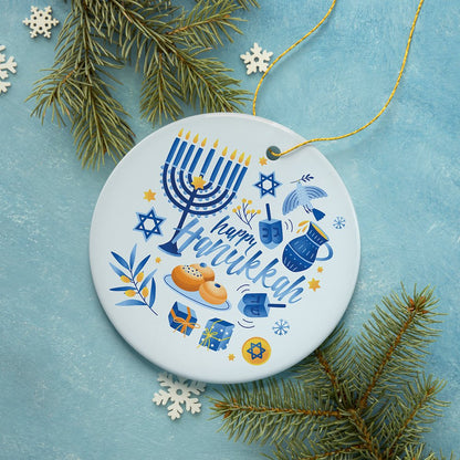 Happy Hanukkah Ornament by OrnamentallyYou