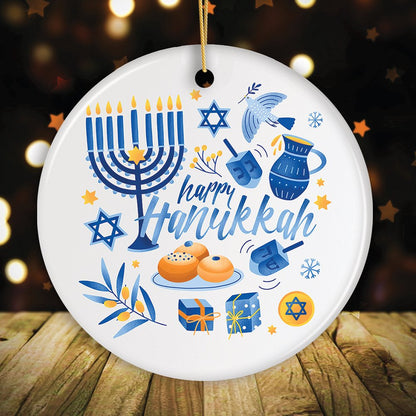 Happy Hanukkah Ornament by OrnamentallyYou