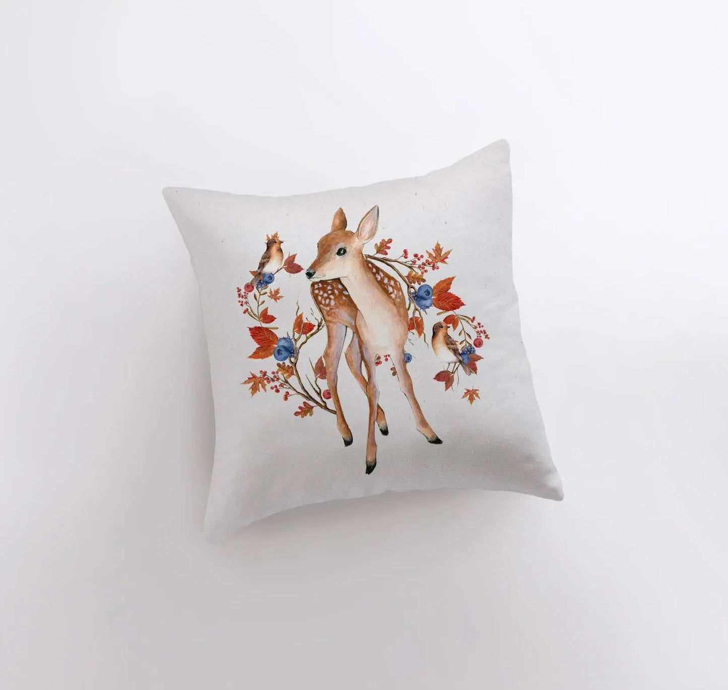 Fall Fawn Deer Throw Pillow