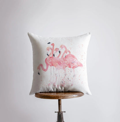 Flamingos Throw Pillow