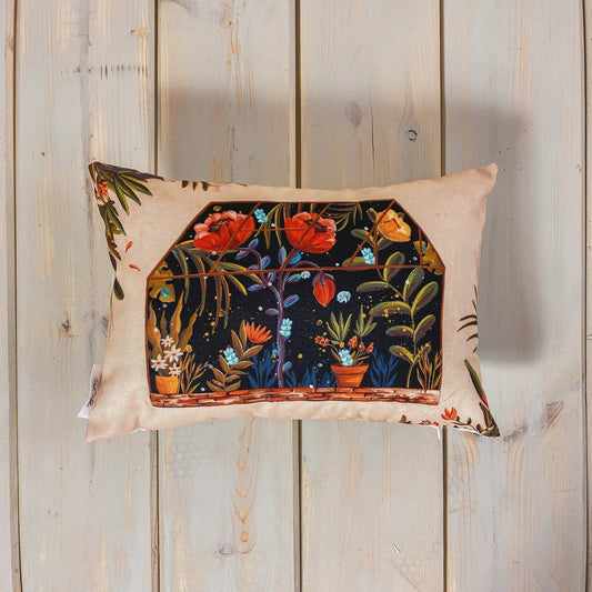 Floral Greenhouse Throw Pillow