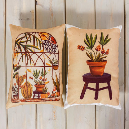 Flower Pot Throw Pillow