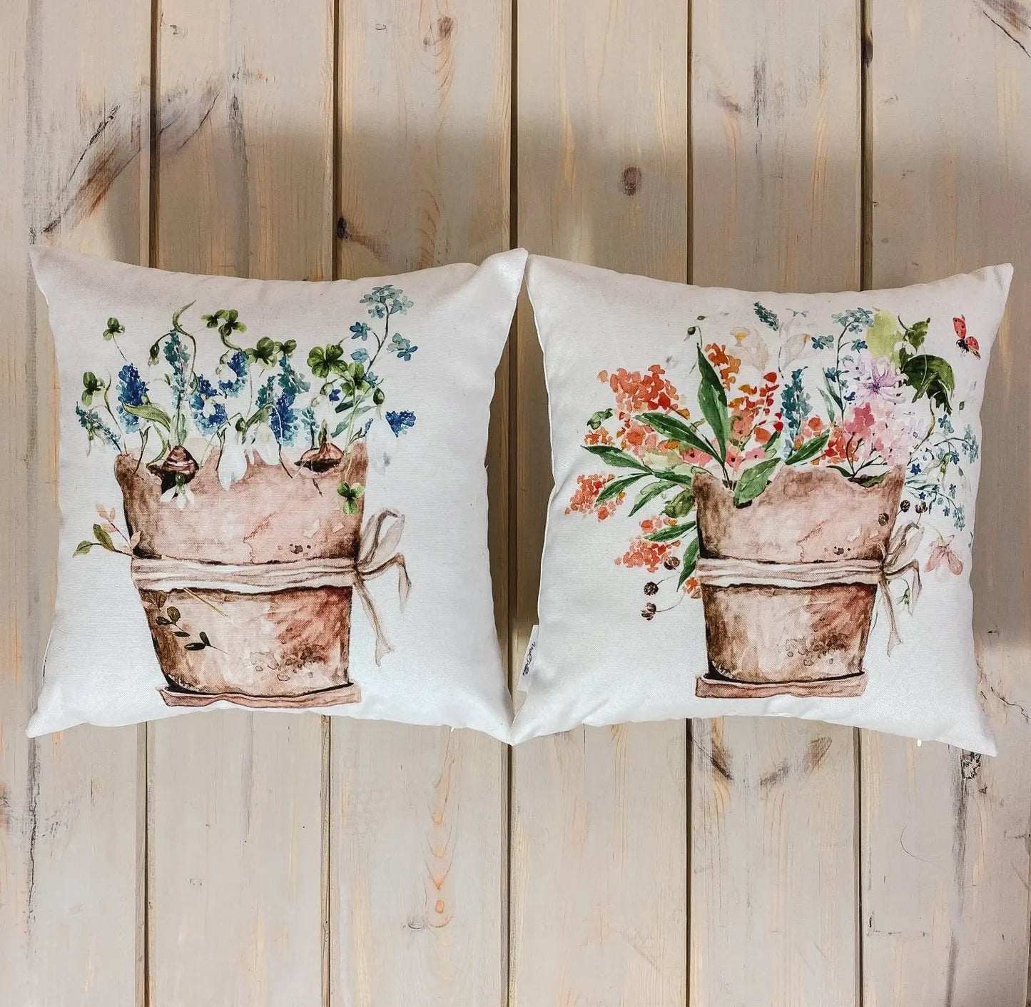 Flower Pot Throw Pillow