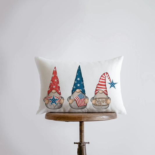 Fourth of July Gnome Throw Pillow