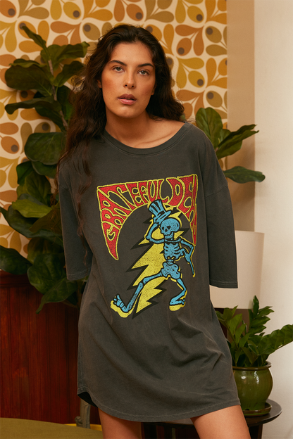 Grateful Dead Dancing Skeleton Tee Dress