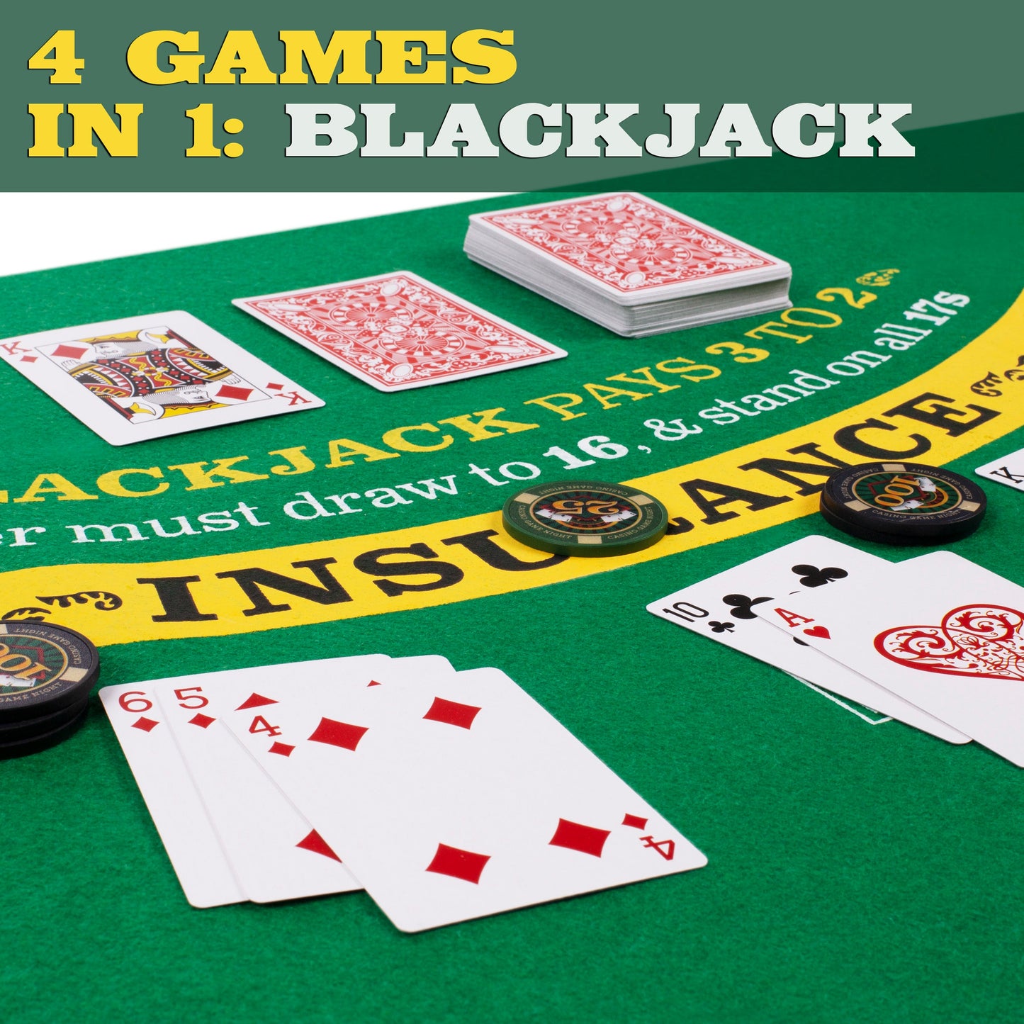 Casino Game Night: 4 Games in 1