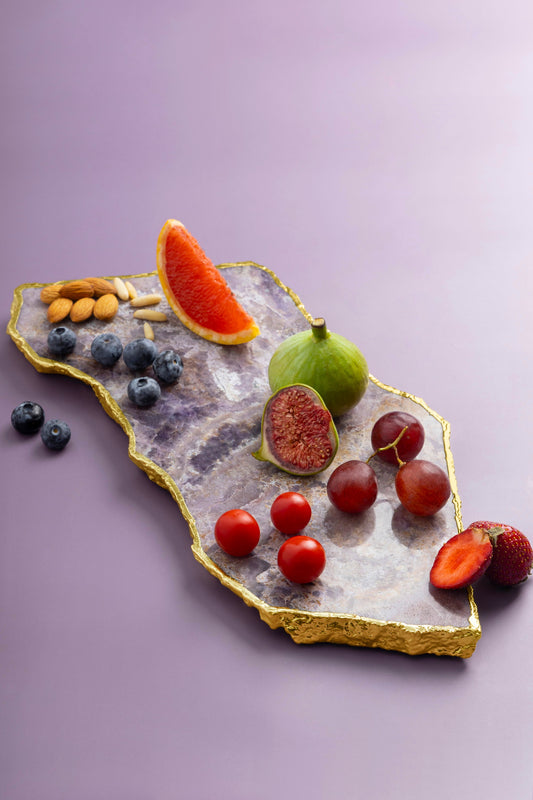 Dazzle Amethyst Cheese Board by GAURI KOHLI