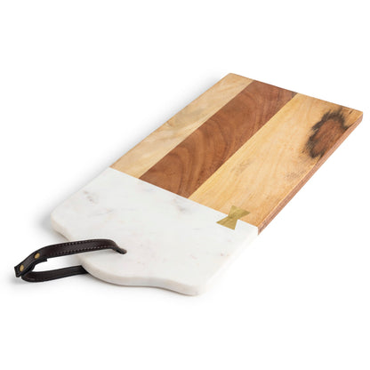 Darvaza Marble & Wood Cutting Board by GAURI KOHLI