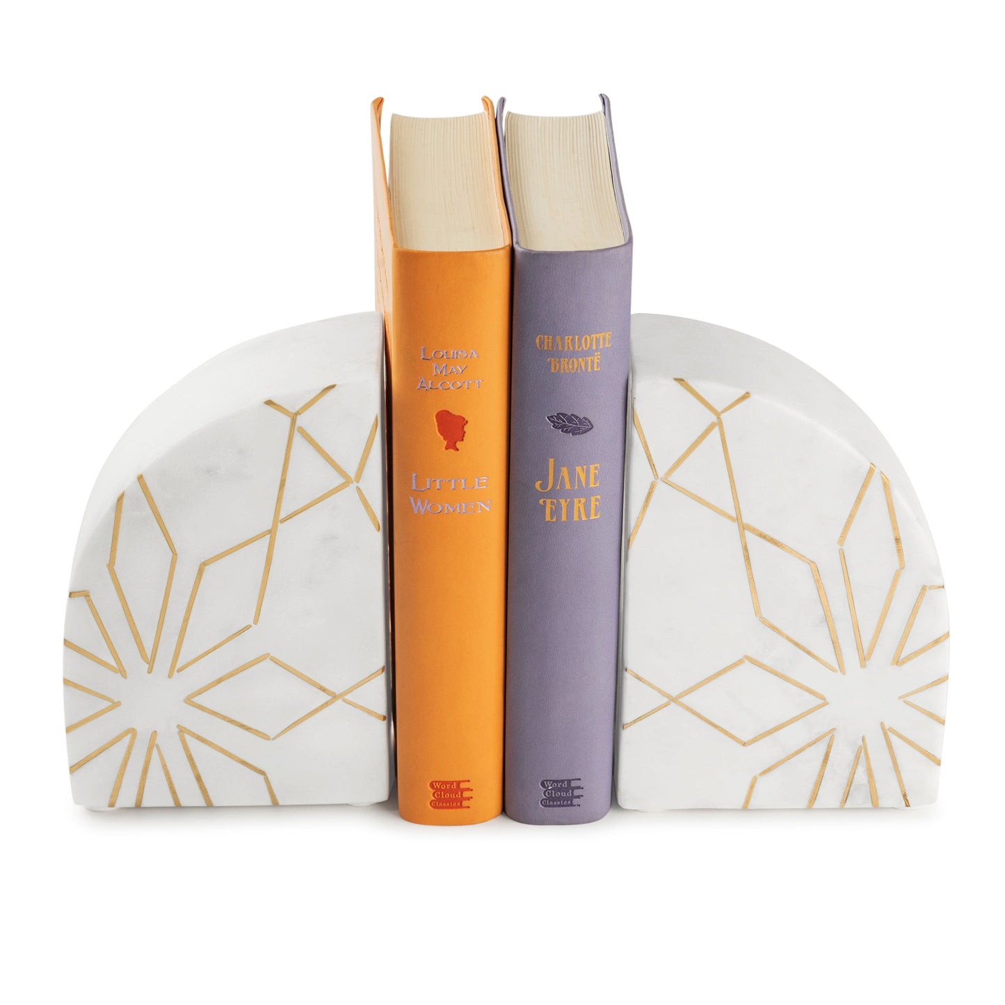 Enchant White Marble Bookends, Set of 2 by GAURI KOHLI