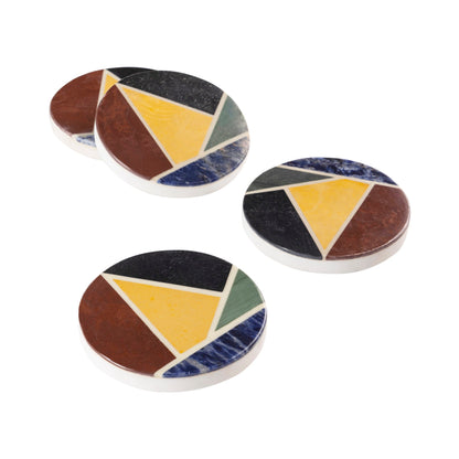 Bennett Marble Coasters, Set of 4 by GAURI KOHLI