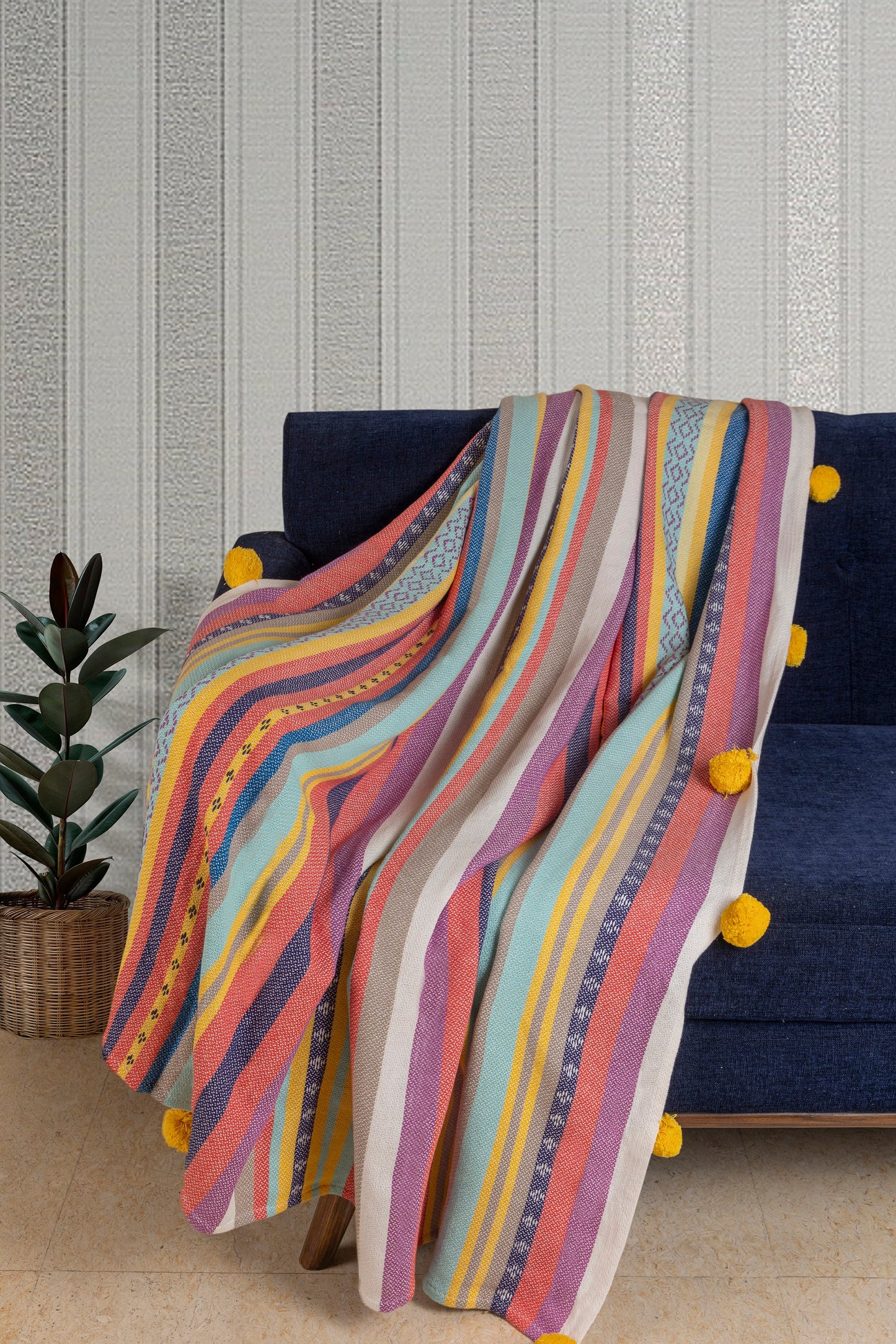 Chelsea Throw Blanket, 70X70 by GAURI KOHLI