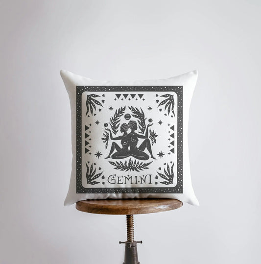 Gemini Zodiac Throw Pillow