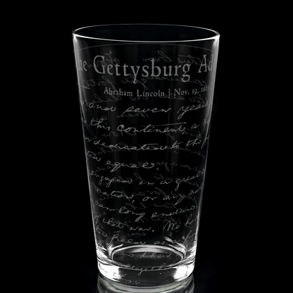 GETTYSBURG ADDRESS Pint Glass by Lumengrave
