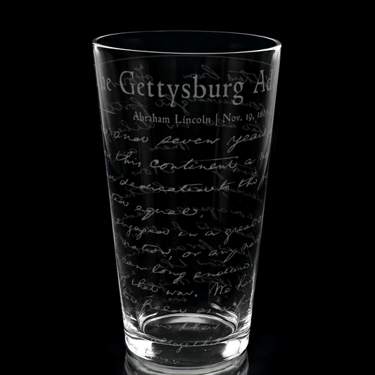 GETTYSBURG ADDRESS Pint Glass by Lumengrave