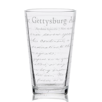 GETTYSBURG ADDRESS Pint Glass by Lumengrave