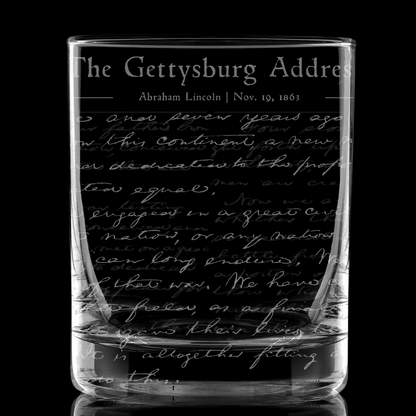 GETTYSBURG ADDRESS Whiskey Glass by Lumengrave