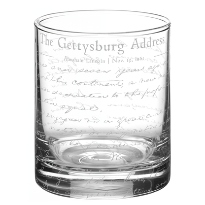 GETTYSBURG ADDRESS Whiskey Glass by Lumengrave