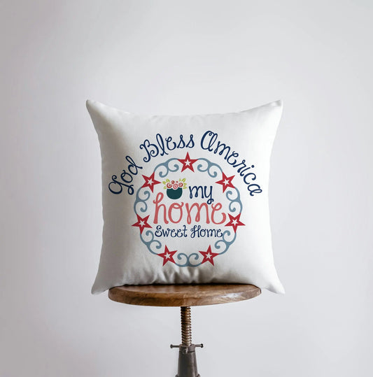 God Bless America Throw Pillow